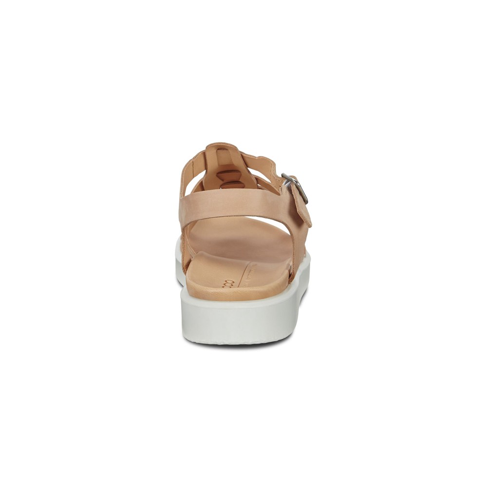 ECCO Womens Sandals Beige - Flowt Lx Flat - VBQ-732690